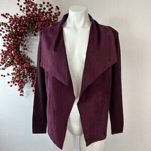 Madison & Lola faux suede and knit “Adeen” Burgundy Size Small NWT